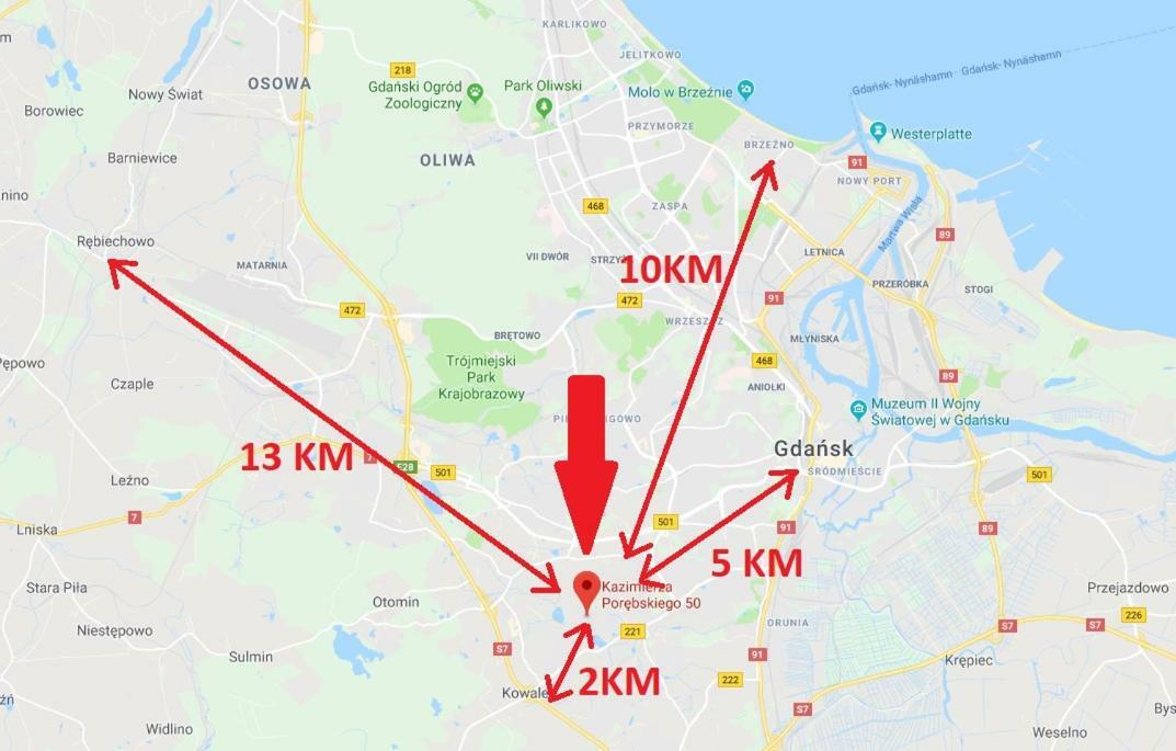 Apartament Familijny Gdansk 3 Rooms 64M2 Luaran gambar